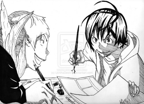 bakuman__niizuma_vs_saiko_by_uchihadestiny-d665z7m