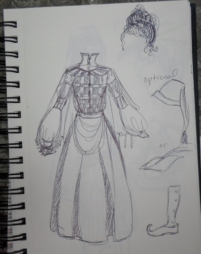 dressessssssss.  I never draw stuff like this.  You can tell I was sick.